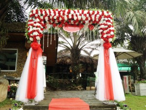 Cổng hoa lụa, cổng hoa đẹp, cho thuê cổng hoa, cổng hoa đám cưới