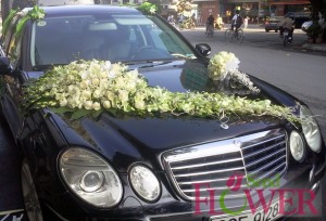 Hoa xe cưới, hoa xe, hoa cưới, hoa xe cuoi, hoa cuoi, xe hoa đám cưới, hoa xe đám cưới